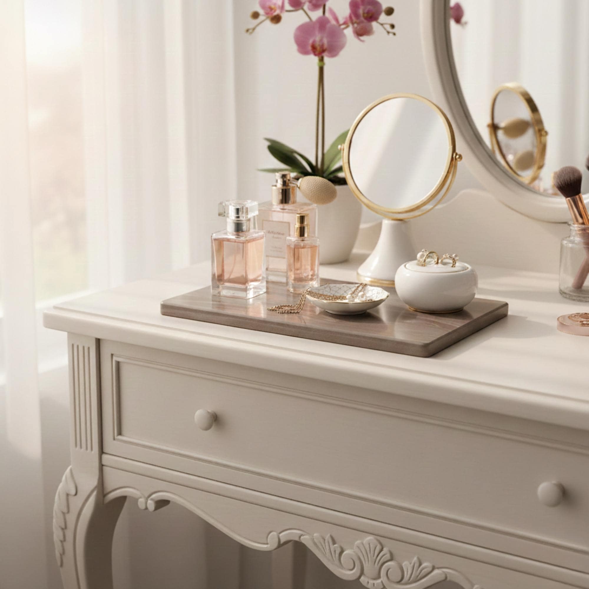 white christmas dresses 1PC Glam 9 Drawer Dresser W Tempered Glass Top Velvet Tufted Drawer Front Faux Crystal Drawer Knobs Bedroom Furniture Gray Bedroom Glam Wood main image 1