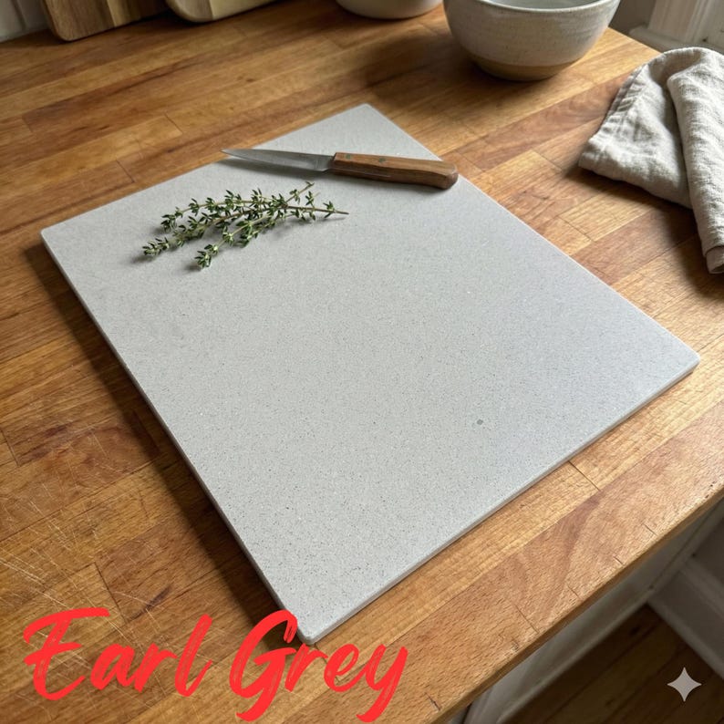 Large Solid Surface Cutting Board Chef Station Food Prep Surface Durable Design Modern Kitchen 15x18 Earl Grey