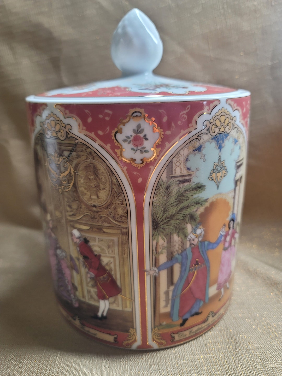 German Cookie Jar/canister & Lid Etsy