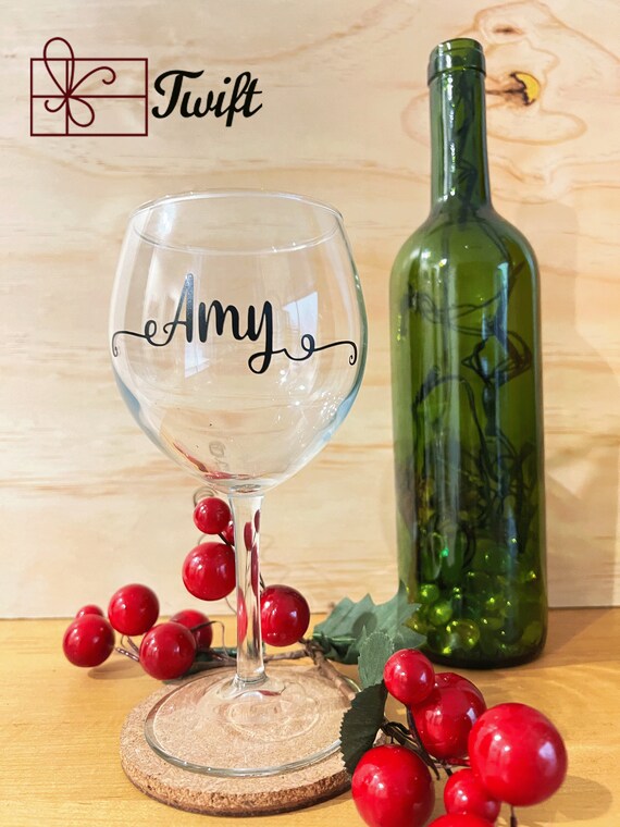 Stemmed Personalized Wine Glass Custom Wine Glass Stem Wine Etsy