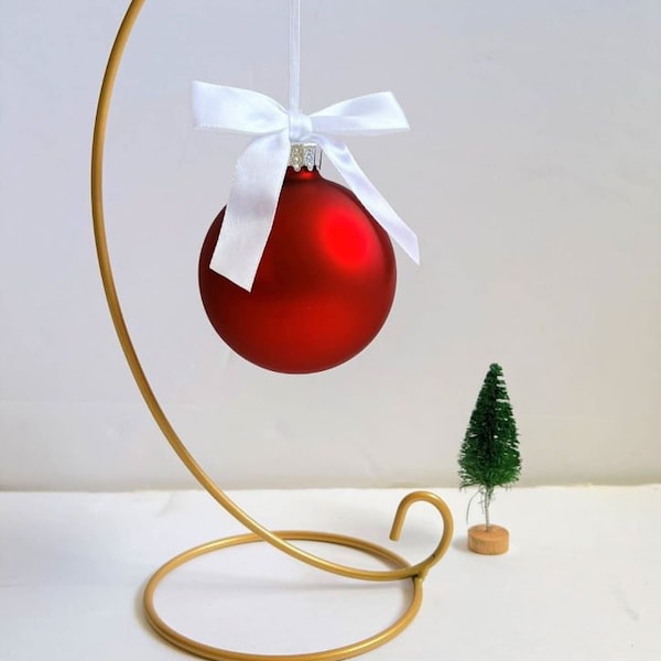 Ornament Display Stand Holder - Iron Hanging Rack for Hanging Ornaments (Golden & Silver Tone)