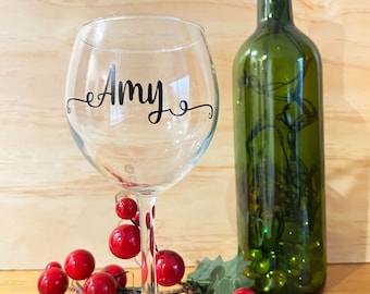 Stemmed Personalized Wine Glass, Custom Wine Glass, Stem Glass, Gift for Him, Gift for Her, Wine Gift, Gift wine, Wine Glass