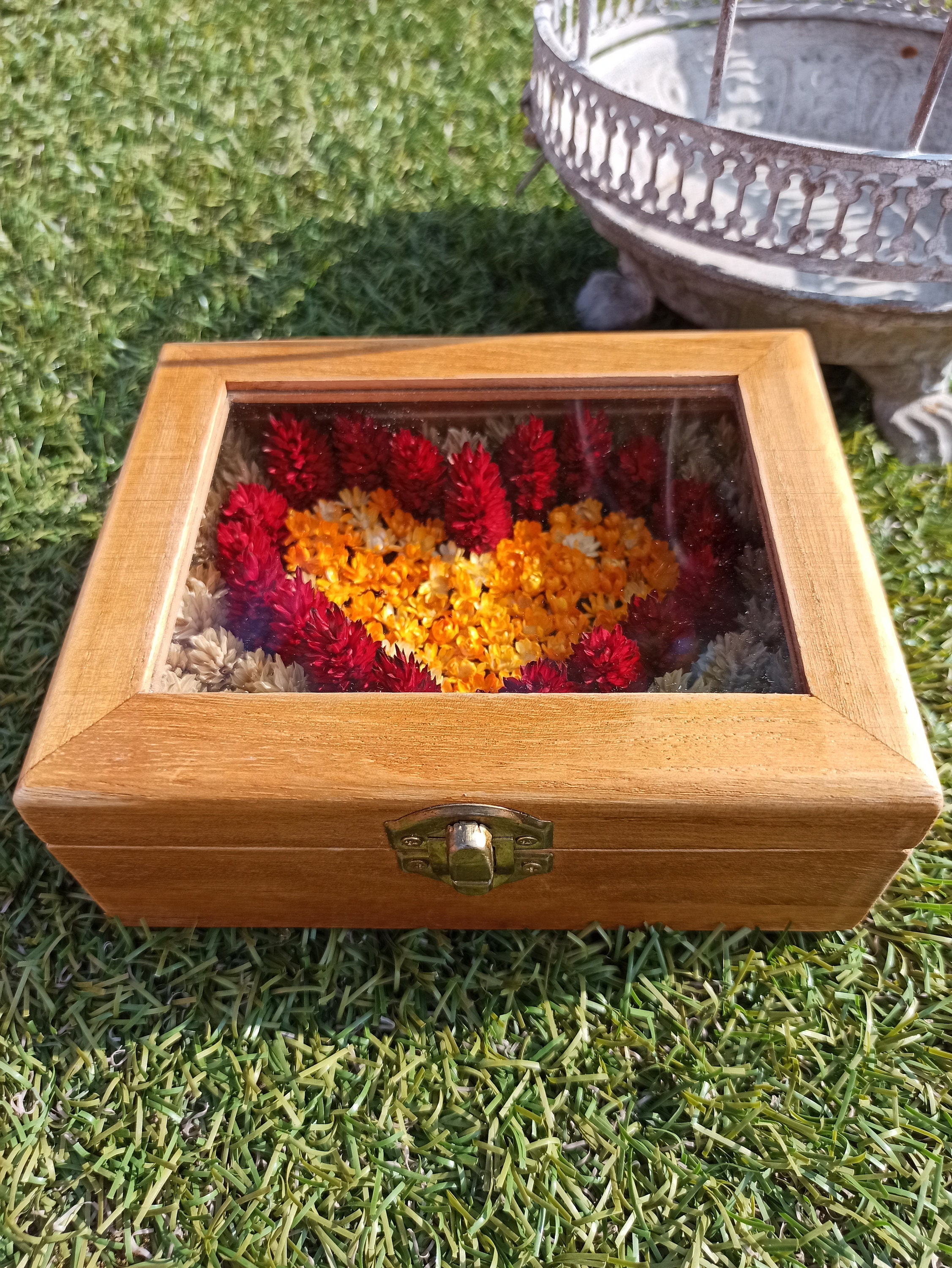 Fleurs Séchées en Boite Vitrée