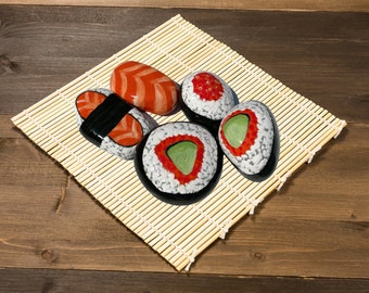 Sushi Painted Stones