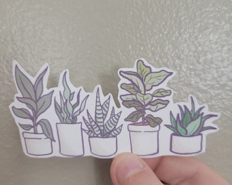 Row of Plants Sticker
