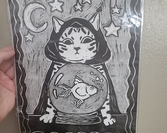 Fortune Teller Cat Print