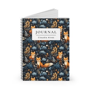 Fairytale Fox Journal, Fairycore Journal, Cottagecore Colors, Enchanted Forest, Nature Lover Gift, Teen Christmas Gift, Beautiful Journals