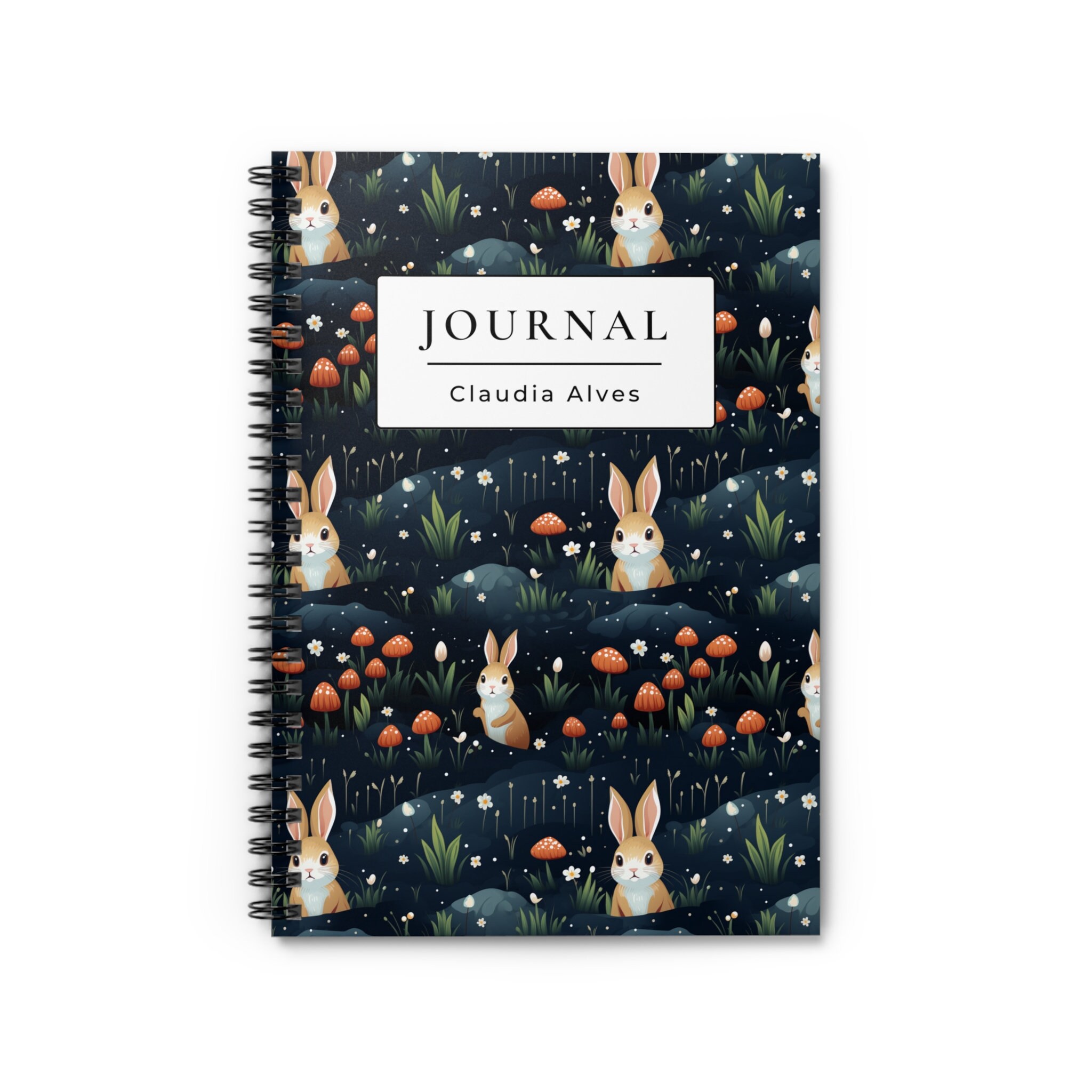 Cute Rabbit Journal, Mushroom Cottagecore, Rabbit Love Gift, Fairycore ...