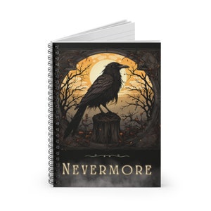 Nevermore Journal, Edgar Allan Poe, The Raven, The Raven Journal, Gothic Journal, Spooky Basket Ideas, Halloween Gift Ideas, Goth Style Gift
