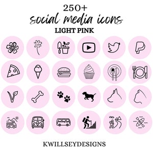 250+ Minimalistic Pink Instagram Story Highlight Covers, Pink Icon Covers - lifestyle, makeup & more!