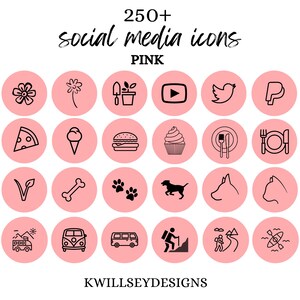 250+ Minimalistic Pink Instagram Story Highlight Covers, Pink Icon Covers - lifestyle, makeup & more!