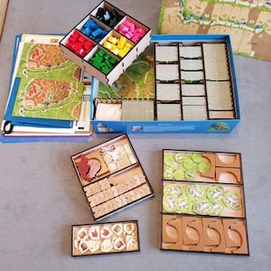 Carcassonne Laser Cut wooden Insert (for base game and expansions)