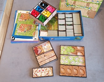 Carcassonne Laser Cut wooden Insert (for base game and expansions)
