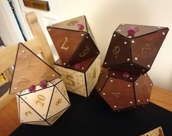 Giant Wooden Polyhedral Dice