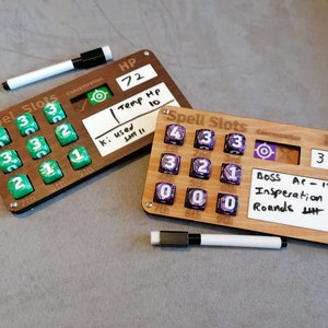 DnD Zauberslot, HP und Note Tracker