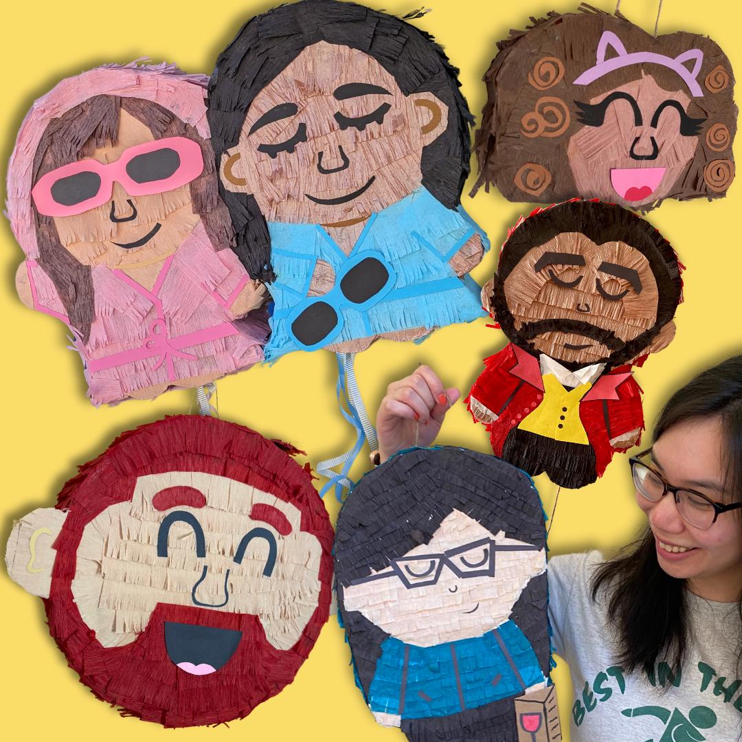 Custom people piñata, head piñata - funny personalized birthday gift for friend, teacher!