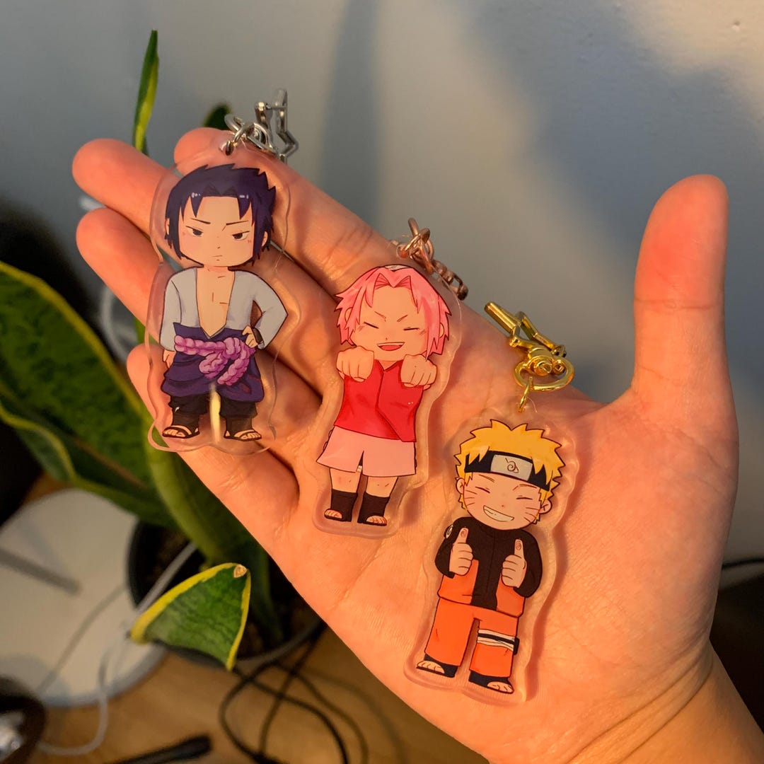Chibi Naruto-inspired Acrylic Keychains team 7, Anime, Acrylic ...