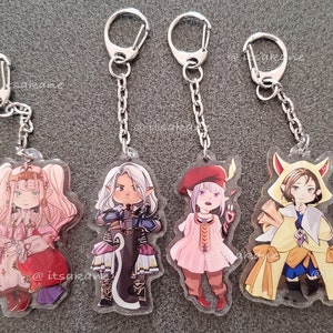 Final Fantasy XIV Lalafell 2.5&quot; Acrylic Epoxy Keychain Charm| Double-sided Print | Single Sided Epoxy