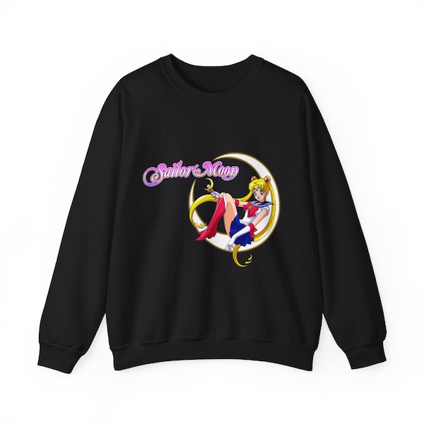 Sailor Moon Sweatshirt Jumper Hoodie Pullover Sweater, Sailormoon Usagi Tskukino long sleeve shirt Casual Wear, Japanese Girl Anime Fan gift