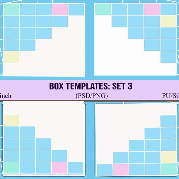 Layered Box Templates (PSD & PNG) 12x12"