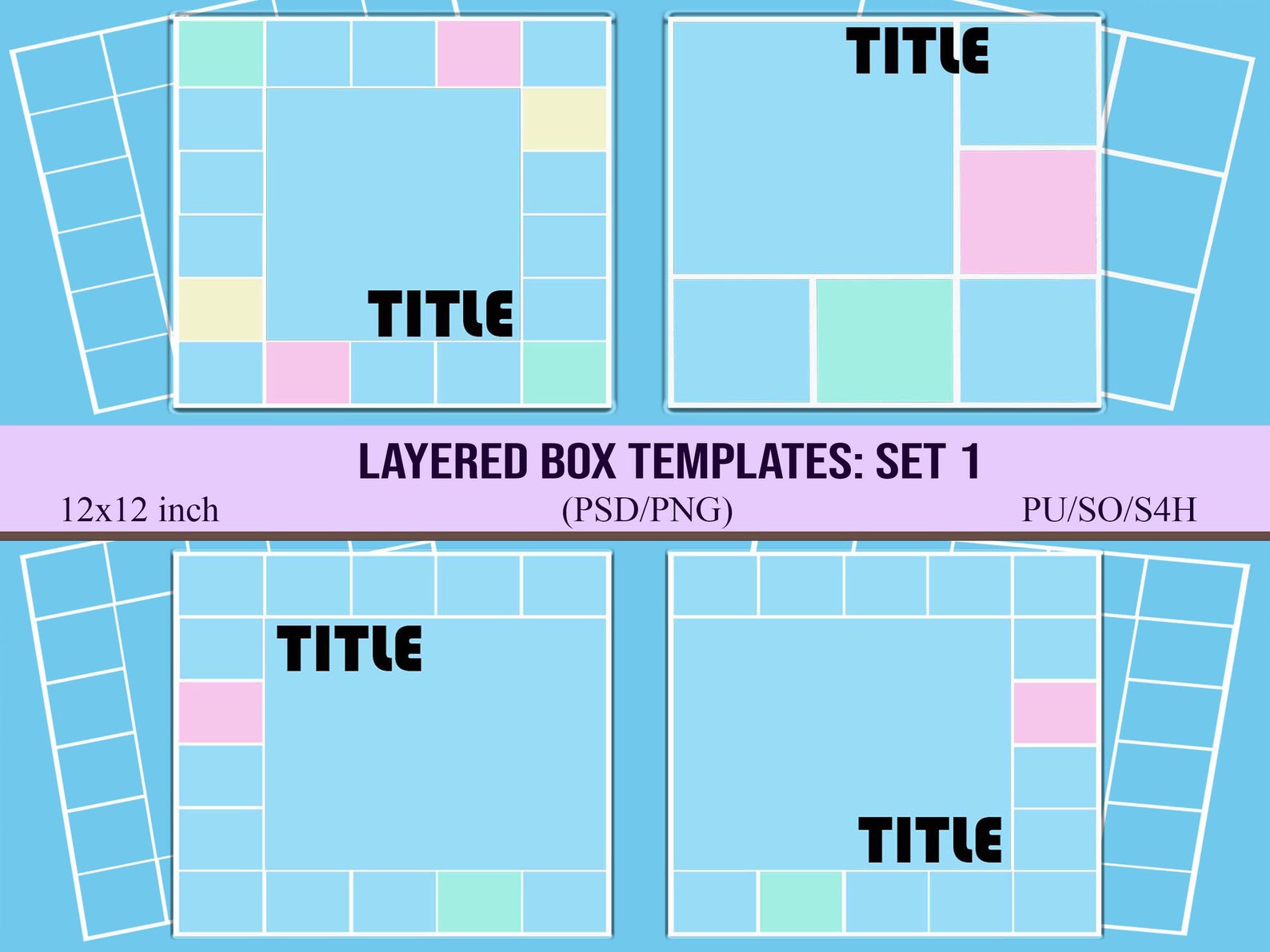 Layered Box Templates - Etsy