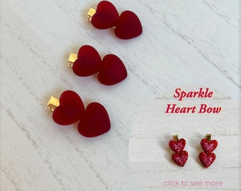 New* Heart Bows, Dog Hair Bow, Classic Dog Hair Bows, Dog Hair Clip, Dog Bows, Hair Clip for Dogs, Hair Bow for Dogs, Girl Bows, Baby Bows