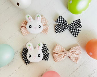 Easter Bows, Bunny Dog Hair Bow, Classic Dog Hair Bows, Dog Hair Clip, Dog Bows, Hair Clip for Dogs, Hair Bow for Dogs, Girl Bows, Baby Bows