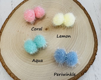 NEW* Pom Pom Bows, Dog Hair Bow, Classic Dog Hair Bows, Dog Hair Clip, Dog Bows, Hair Clip for Dogs, Hair Bow for Dogs, Girl Bows, Baby Bows