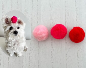Giant Pom Bow, Dog Hair Bow, Classic Dog Hair Bows, Dog Hair Clip, Dog Bows, Hair Clip for Dogs, Hair Bow for Dogs, Girl Bows, Baby Bows