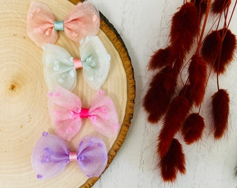 Floral Lace Bows, Dog Hair Bow, Classic Dog Hair Bows, Dog Hair Clip, Dog Bows, Hair Clip for Dogs, Hair Bow for Dogs, Girl Bows, Baby Bows