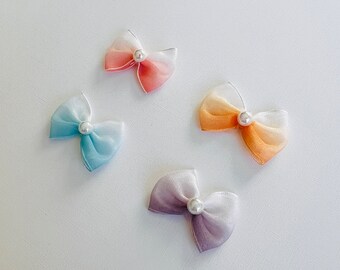 Ombre Pearl Bows, Dog Hair Bow, Classic Dog Hair Bows, Dog Hair Clip, Dog Bows, Hair Clip for Dogs, Hair Bow for Dogs, Girl Bows, Baby Bows