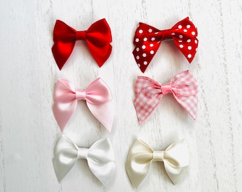 Valentine Bows, Dog Hair Bow, Classic Dog Hair Bows, Dog Hair Clip, Dog Bows, Hair Clip for Dogs, Hair Bow for Dogs, Girl Bows, Baby Bows