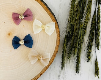 Chiffon Bows, Dog Hair Bow, Classic Dog Hair Bows, Dog Hair Clip, Dog Bows, Hair Clip for Dogs, Hair Bow for Dogs, Girl Bows, Baby Bows
