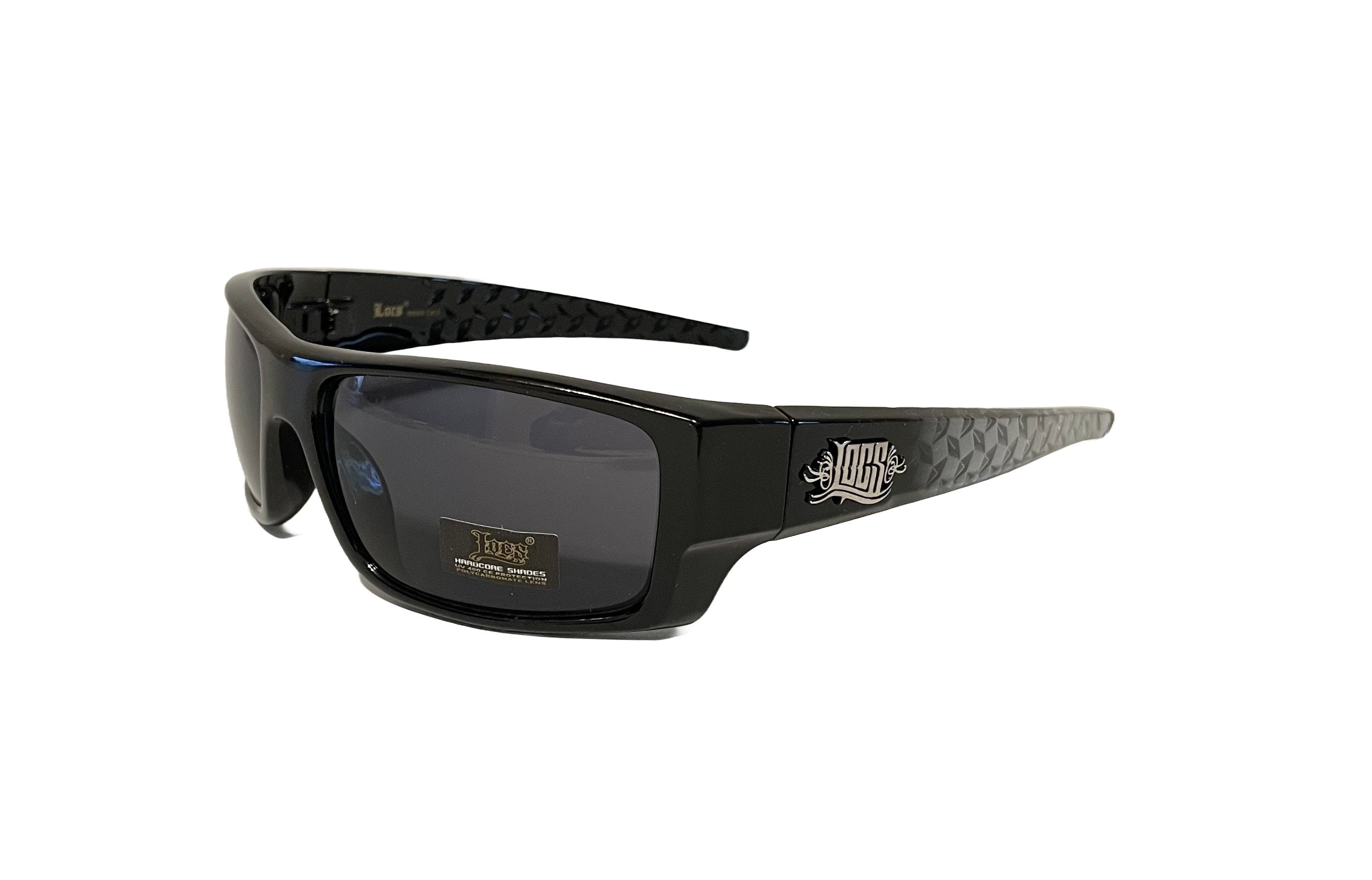 LOCS Sunglasses Gangster Style Wrap Around Plastic Frames