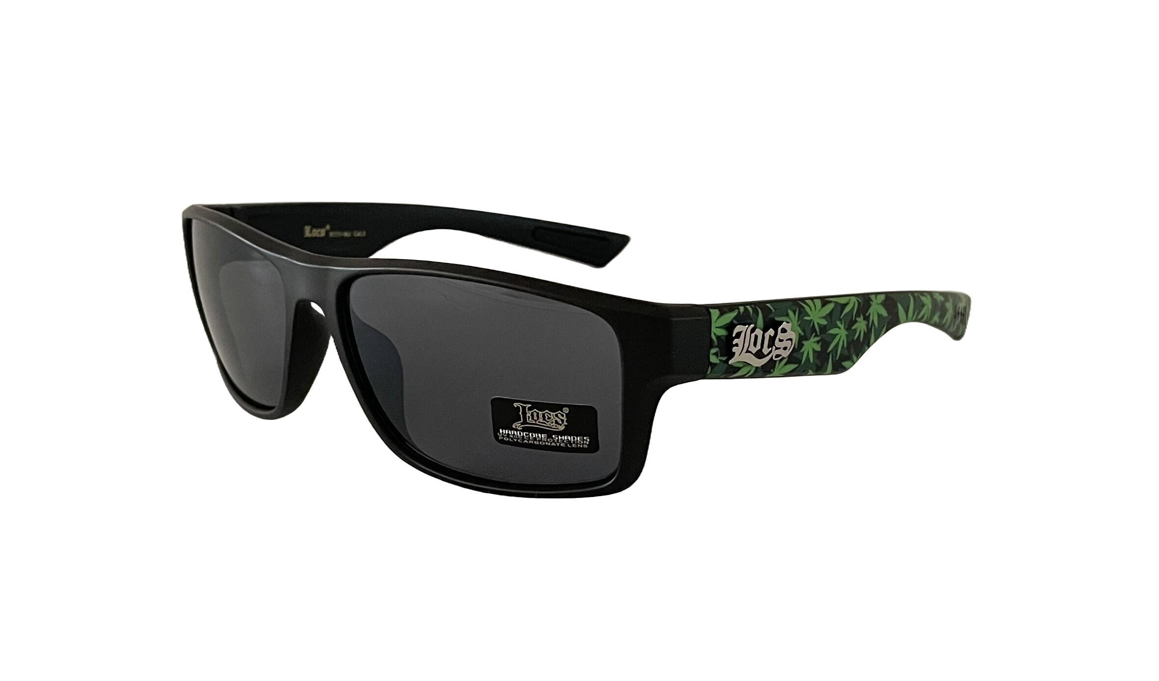 LOCS Sunglasses Marijuana Leaf Printed Legs Retro Style Hipster