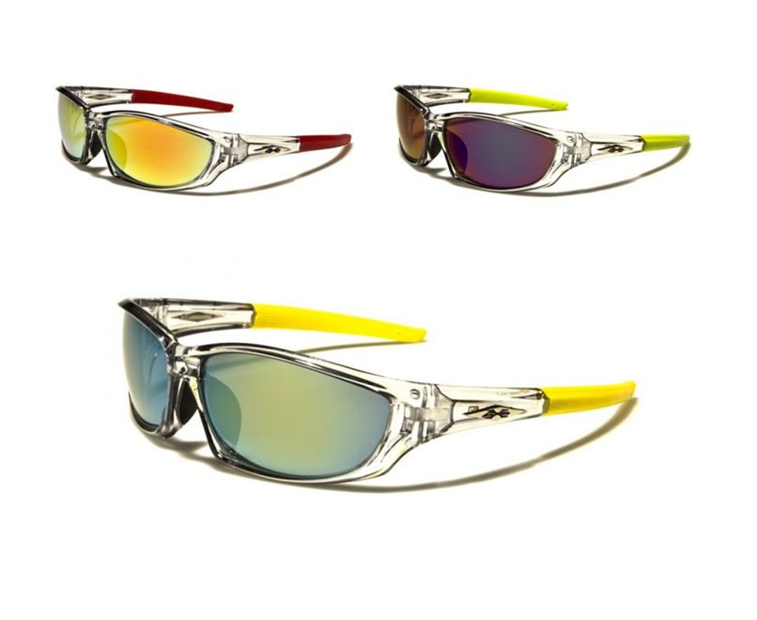 X Loop Sunglasses Shades Multi Color Mirror Oval Lenses Wrap