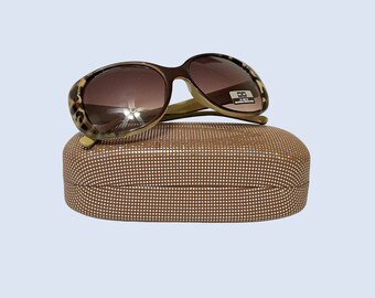 Protective Hard Shell Cover Hard Shell Case Rectangle Box For Eyeglasses Sunglasses Glasses In Metallic Glitter Prints For Men & Women.