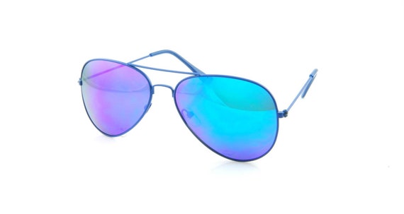 Lentes de Sol para Hombre Mujer con Montura Grande, Gafas de sol Polarizado  UV 400 Protección, Moda Marco Lente Vintage de espejo de color para  Conducir, Viajar, Compras, Aire Libre 2pcs(azul negro) 