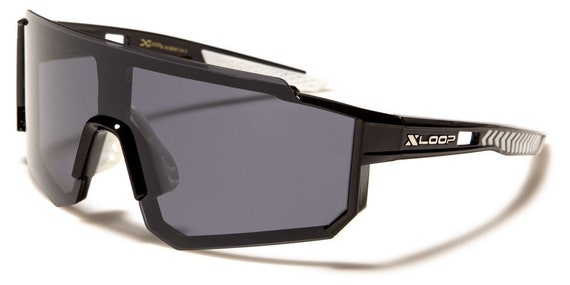 X Loop Sunglasses Wrap Around Plastic Frames Mirror & Dark Lenses Sport  Cycling Running Biker for Men and Women 