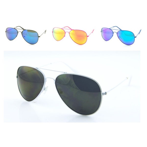 Aviator Style Sunglasses Mirror Lenses Metal Frames Fashion Retro Sport For Men and Women.