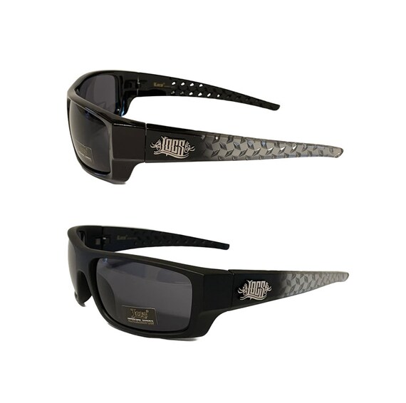 LOCS Sunglasses Sport Rectangle Dark Lenses Wrap Around Style Plastic  Frames LOCS Printed Legs Gangster Style Hardcore Shades for Men. -   Canada