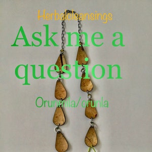 3 yes or no answers to your questions through orunmila/orunla divination