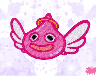 Dragon Quest Angel Slime Iron-On Embroidery Patch