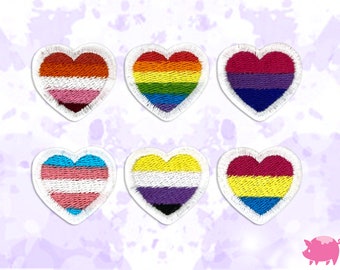 LGBT Hearts mini Embroidery Patches