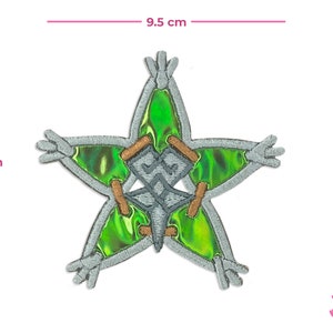 Kingdom Hearts Wayfinder Trio Holografisk Stryk-på Broderilapp Grön