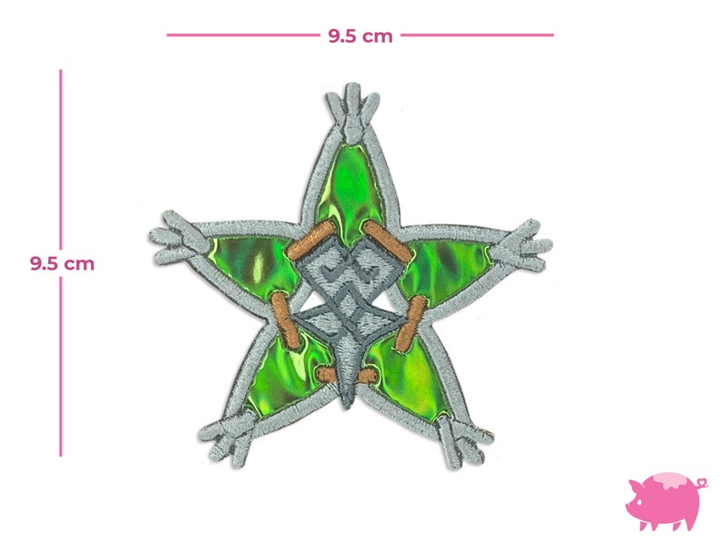 Kingdom Hearts Wayfinder Trio Holografisk Stryk-på Broderilapp Grön