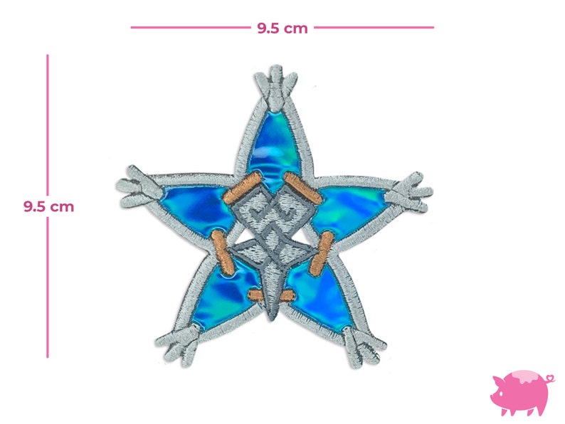 Kingdom Hearts Wayfinder Trio Holografisk Stryk-på Broderilapp Blå