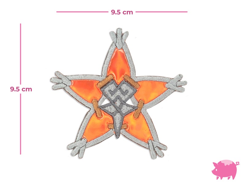 Kingdom Hearts Wayfinder Trio Holografisk Stryk-på Broderilapp Orange