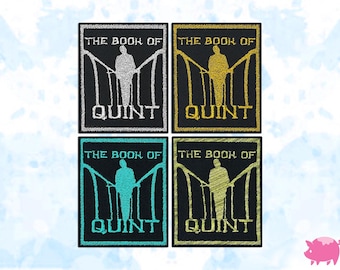 The Book of Quint Ryan Dacko Novel Cover Iron-On Embroidery Patches
