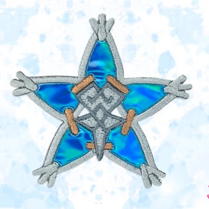 Kingdom Hearts Wayfinder Trio Holografisk Stryk-på Broderilapp bild 2
